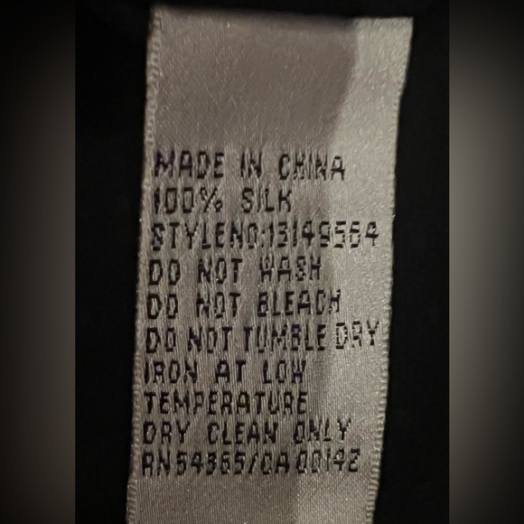 100% Silk Black and white polka dot midi dress - Picture 7 of 7